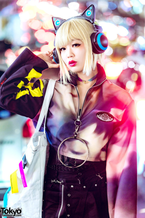 tokyo-fashion:Kyoto-born J-Pop singer Asachill on the street...