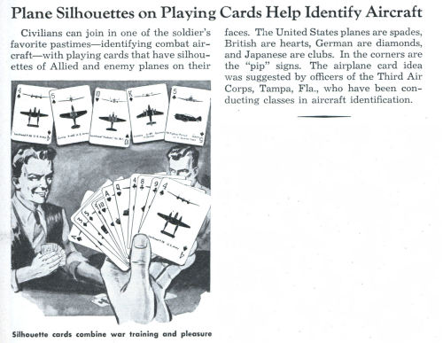 “Silhouette cards combine war training and pleasure.” What a...