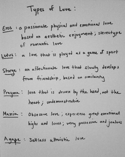 Types Of Love Tumblr