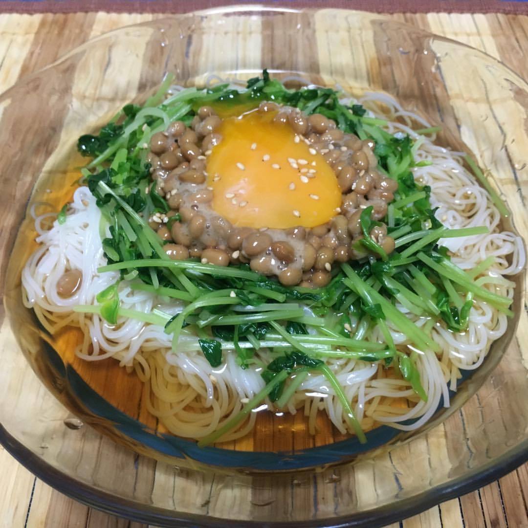 Sproutsmicrogreensjp 生玉納豆豆苗冷やしそうめん Japanese