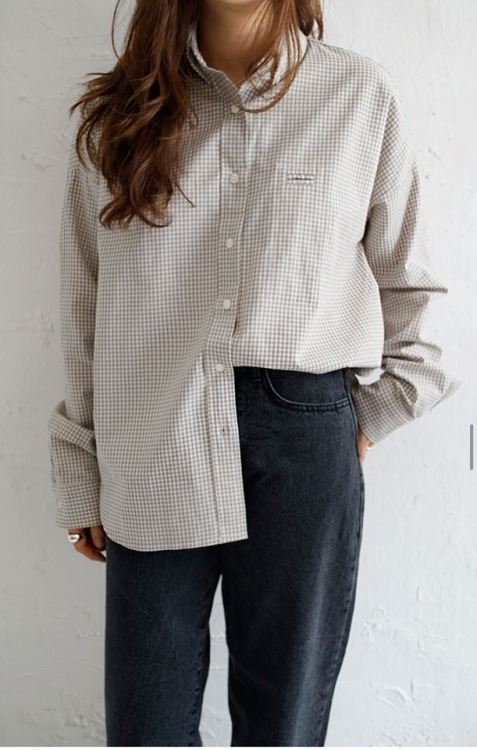 button down shirt gingham gomsk