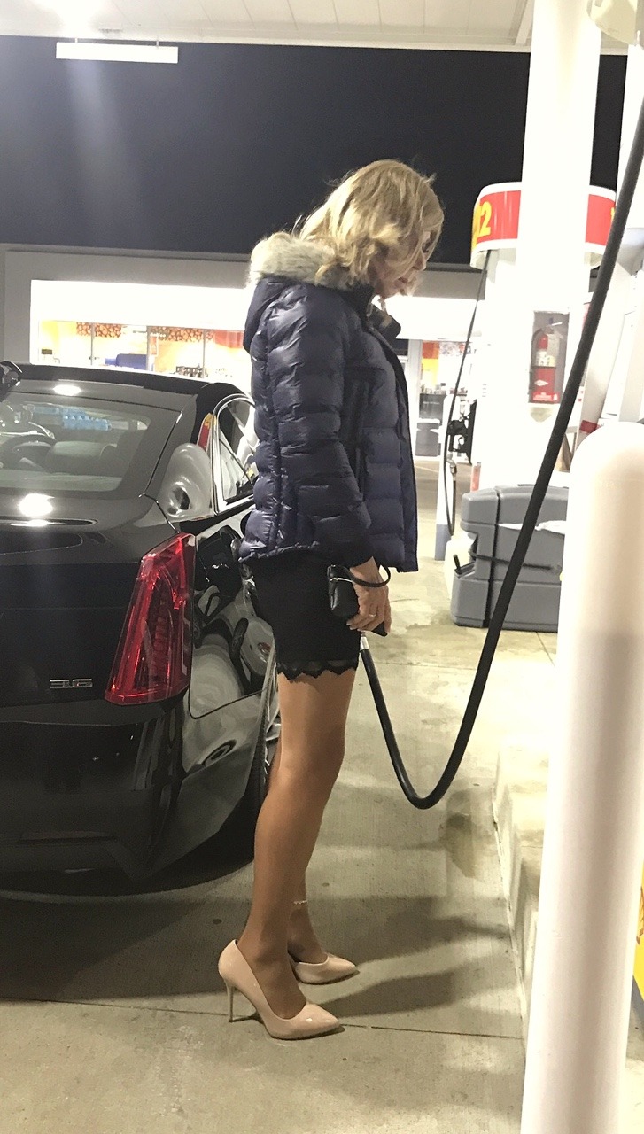 Crossdressing In Public Lovehotpants Getting Gas