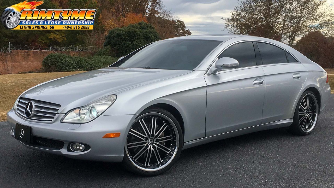 Mercedes-Benz sitting on 20” 2Crave no33 Black and Machined Wheels wrapped in Lexani 245-30-20 Tires
