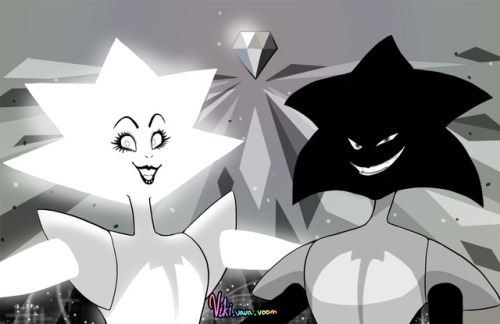 white diamond black diamond myart doodles steven universe