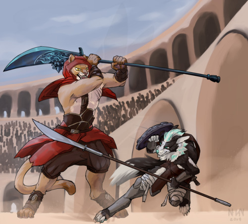 nevan-art:ONE SPEAR ONE HALBERD WHO WINS??