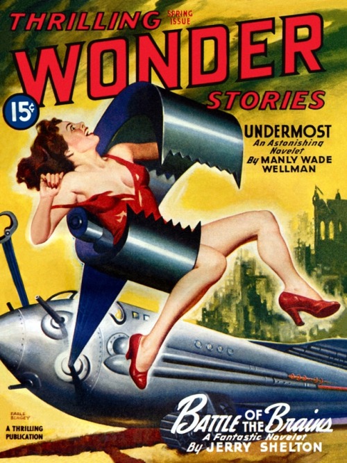 inky-curves:Thrilling Wonder Stories (Spring 1946) cover by...