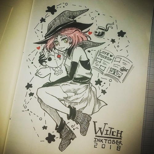 kyo-chans:[INKTOBER 2018]Day 1 : Witch“A little love poison...