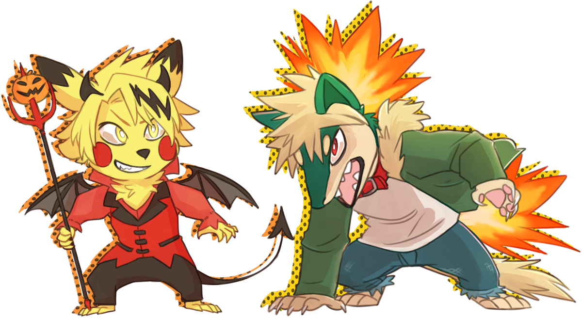 Halloween BNHA/Pokemon Ever sense i saw them in... - KimboltarT