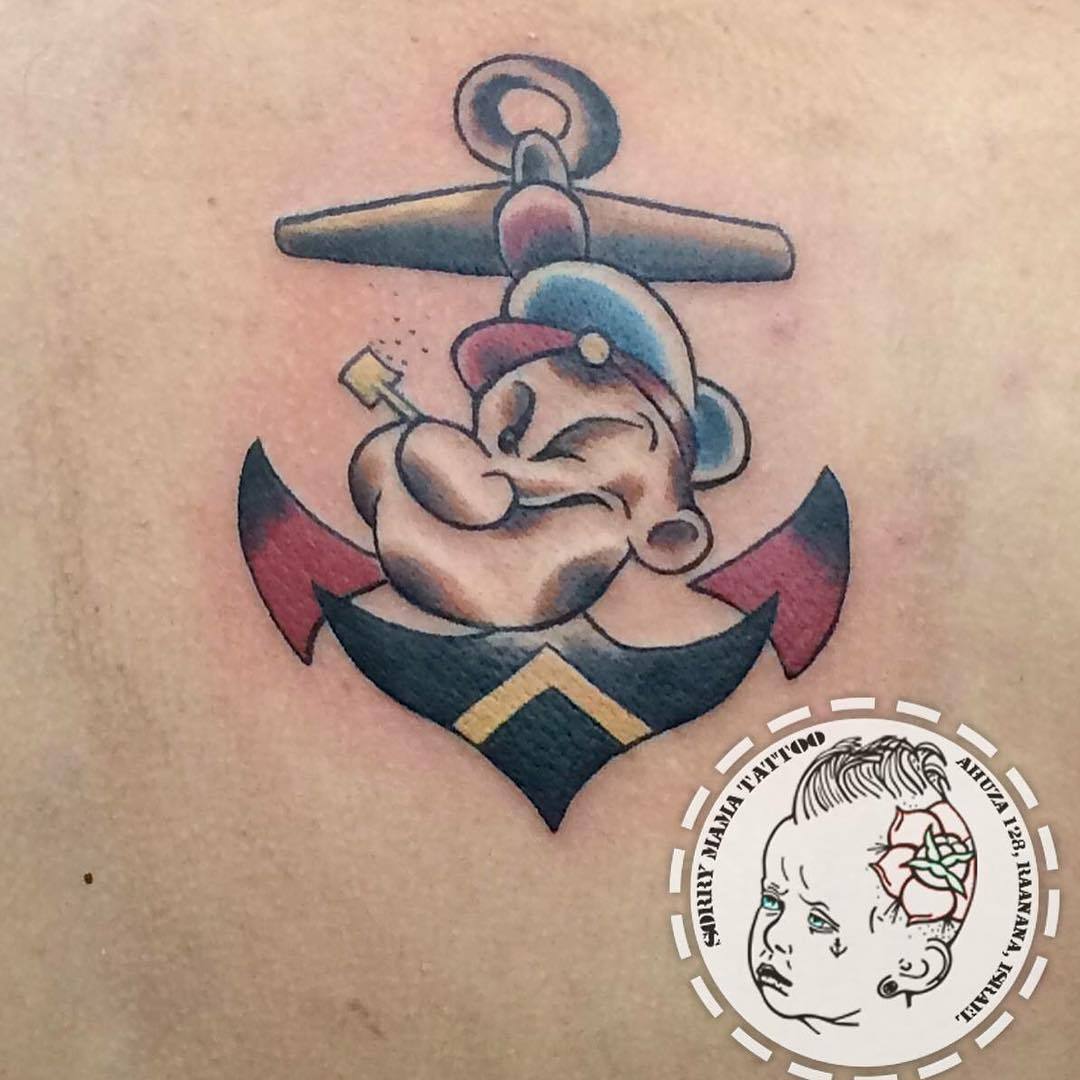 Popeye anchor tattoos