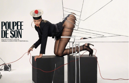 femmequeens:Rihanna photographed by Jean-Paul Goude for Vogue...