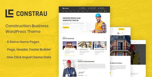 Constrau v1.1 - Construction Business WordPress Theme Nulled