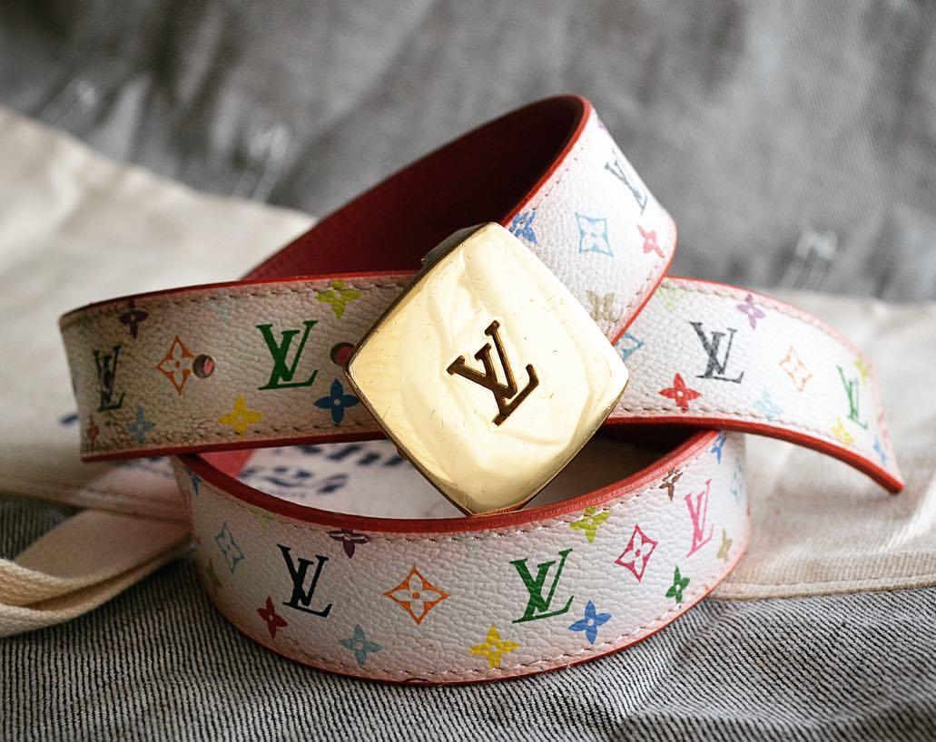 VladRadich — Louis Vuitton multicolor Takashi Murakami belt is...