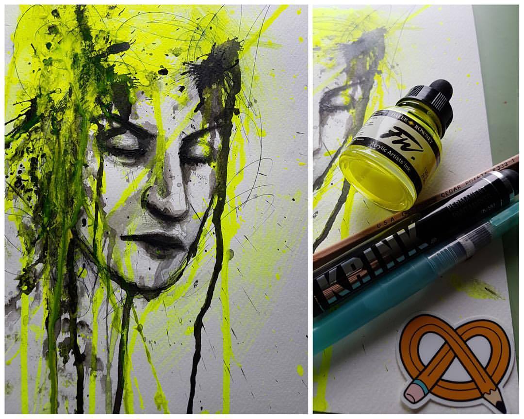 daler-rowneyusa: “ Sponsored artist, @collinchan, unboxed the May #artsnacks box LIVE on his Periscope (periscope.tv/collinchan). This months @artsnacks art supply box featured our #neon #FWInk. Subscribe today to get your own monthly #artsupplies...