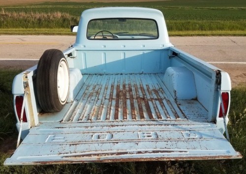 Such a pretty ‘64 F-100.  I really like the simple baby blue...