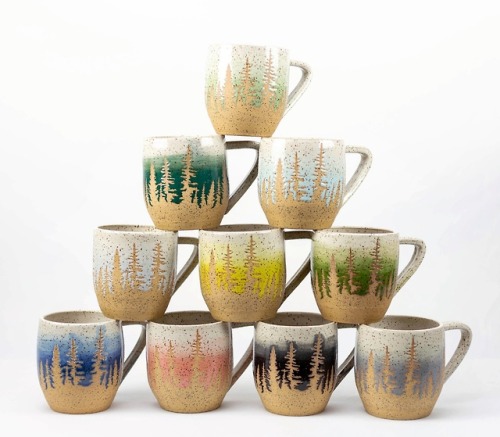 sosuperawesome:Pine Tree MugsBrooke Martinez on EtsySee our...