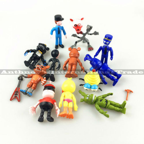 12Pcs/Set FNAF Bonnie Foxy Chica Freddy Fazbear PVC Action...