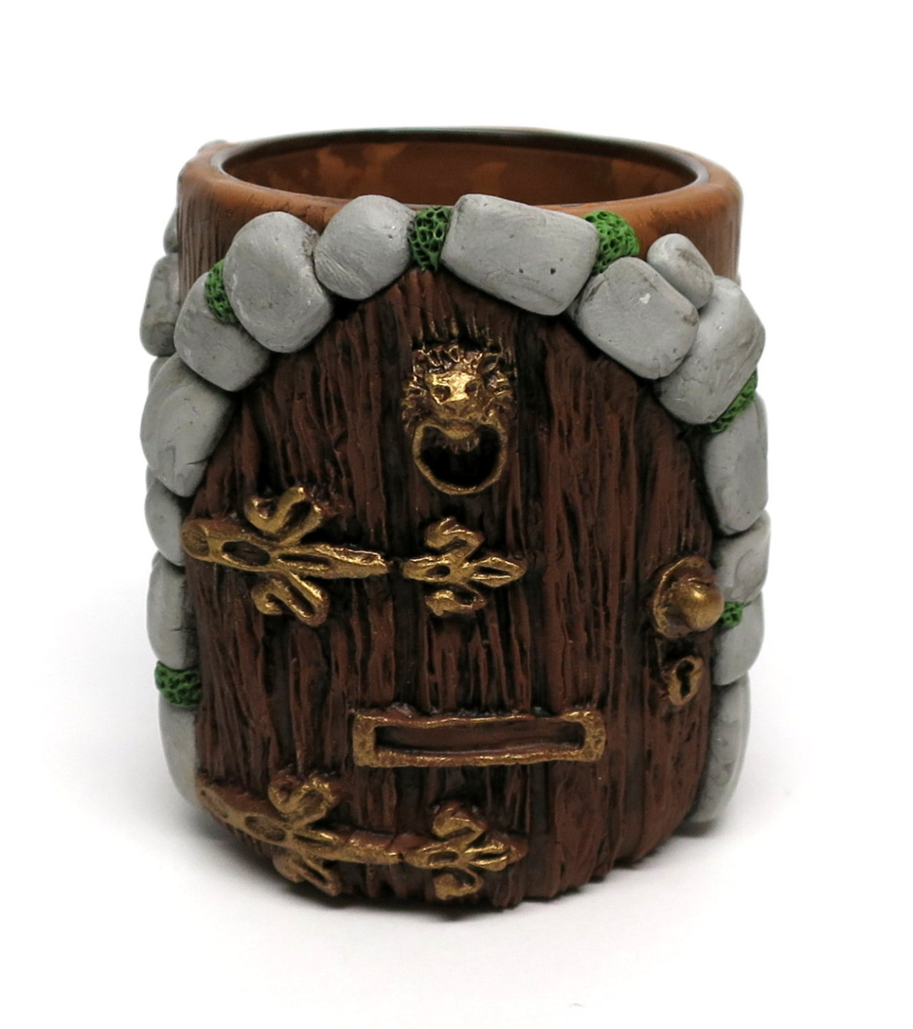 Chris Kapono Fairy Door Votive Cup Vase Polymer Clay Over