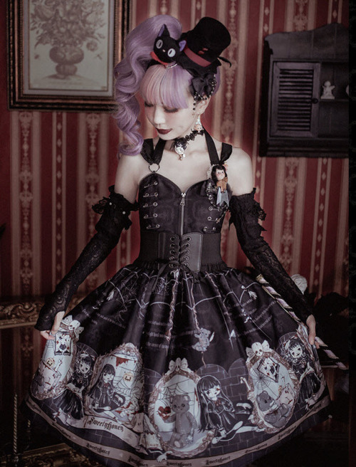 lolita-wardrobe:NEW Release: 【-The Scary Night-】 #GothicLolita...