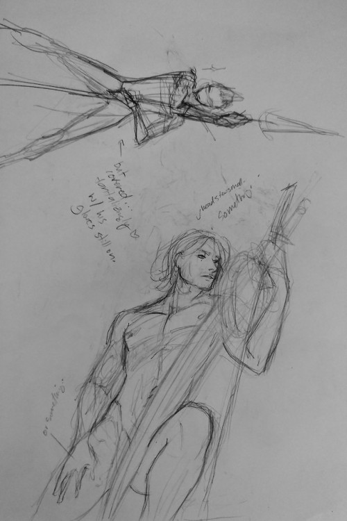 kazu-teppelin:Sketch dump! In actual pencil!I haven’t been...