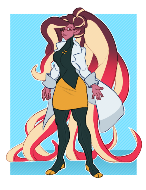 character design commission! she’s an evolutionary...