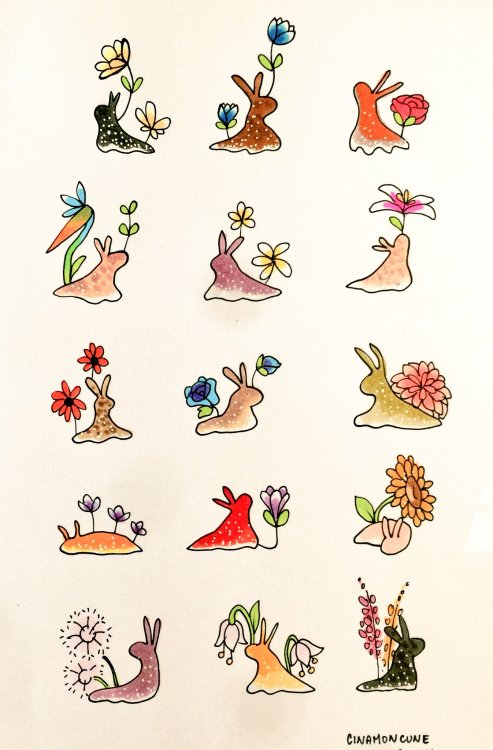 cinamoncune:Some slug flower friends! 