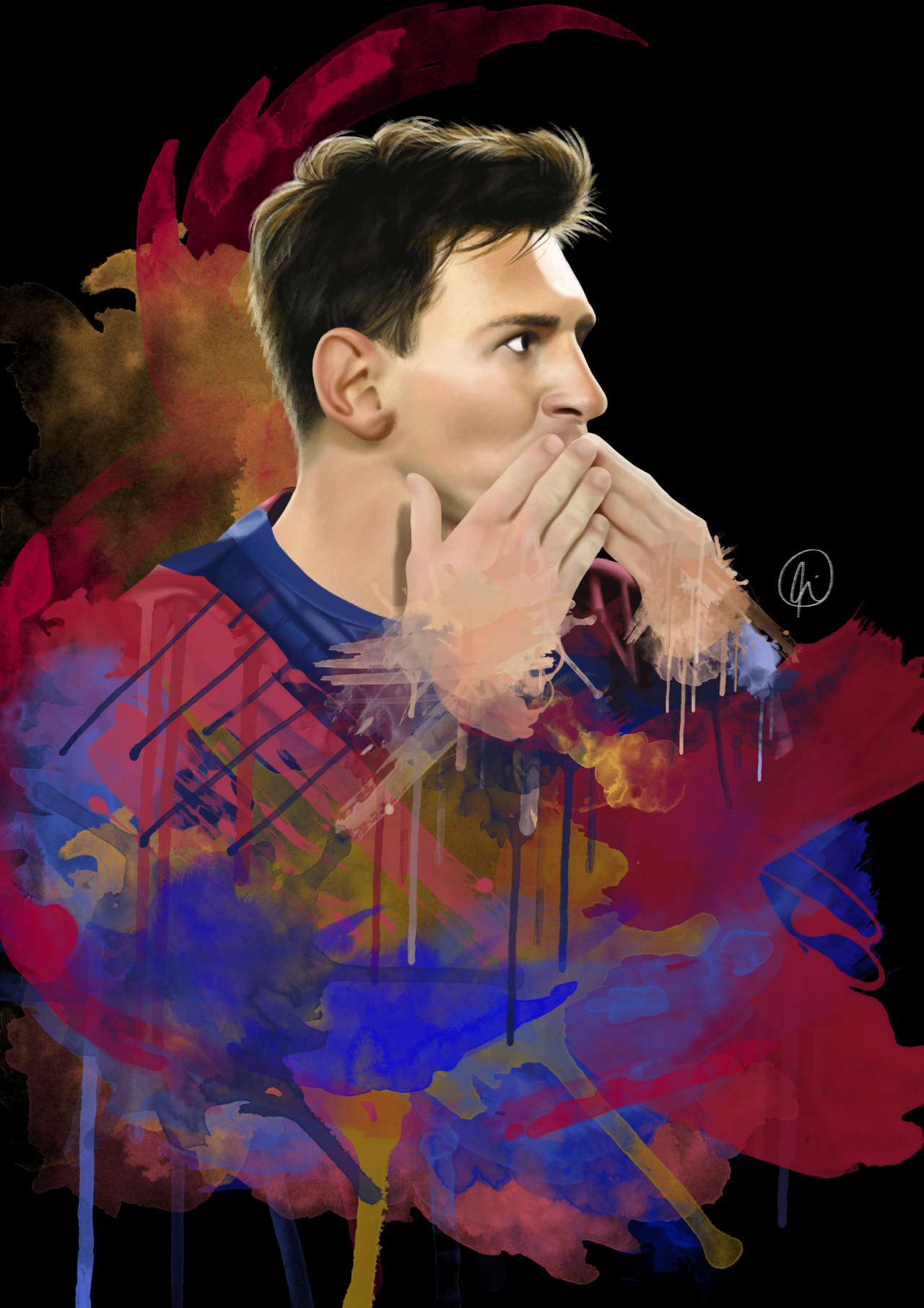 Argentine footballer Leo Messi, 2017, digital... : Some drawings