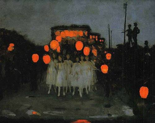 dadalux:Thomas Cooper Gotch - The Lantern Parade, c.1918