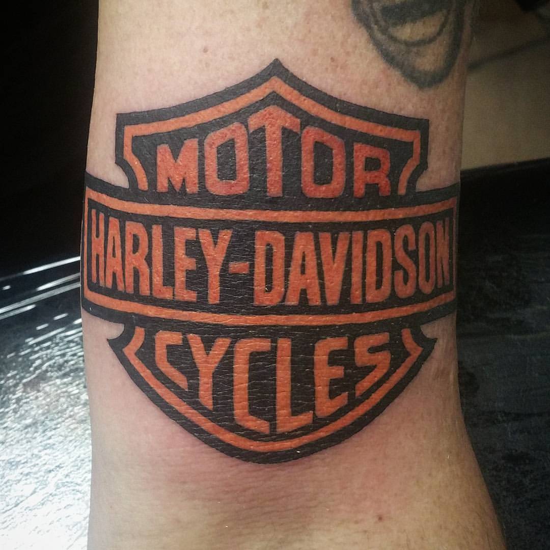 Darkside Tattoo — #Classic #HarleyDavidson bar and shield!...