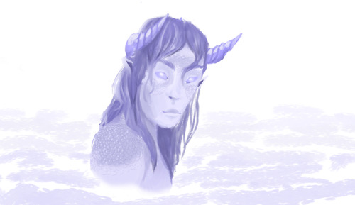 its been awhile so I drew my tiefling while im at my dnd...