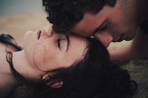 cute freckles beauttiful couple cuddle hair