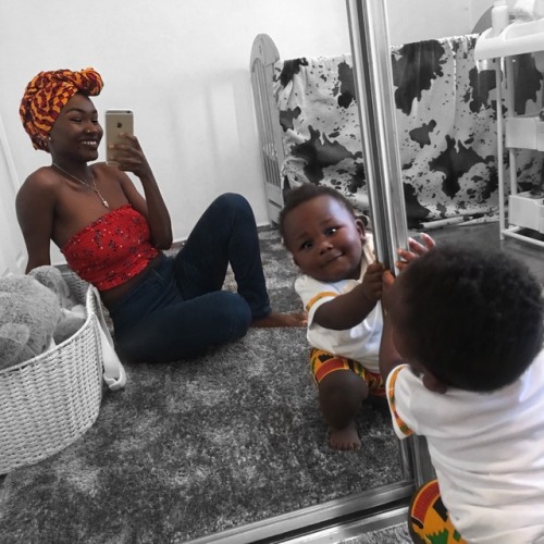 beauafrique:Pictures of my son looking at me are primarily my...