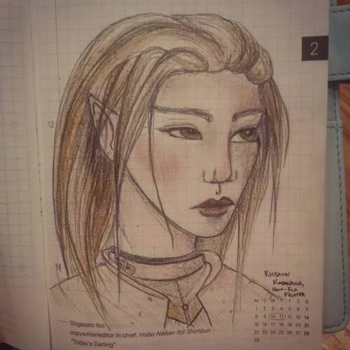 hobonichi halfelf tabletoprpg rpg artistsofinstagram coloredpencil drawing