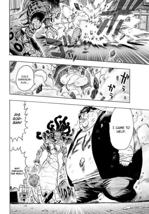Featured image of post One Punch Man Pig God Vs Gums After tatsumaki confirms the rescue of the hostage by king she places protective barriers according to blocktoro the title of one punch man chapter 138 is unparalleled appetite