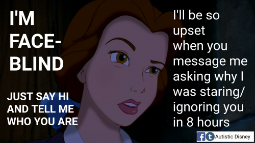 autisticdisney:Belle on Faceblindness eyebrow up, as if she’s trying to figure out if she know