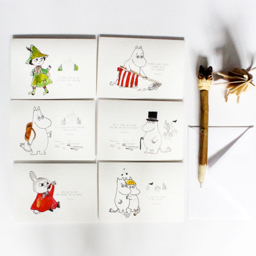 New Moomin inspired quote pin badges and cards. Designed and...