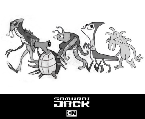 2000 early Alien development for Samurai Jack, season 1