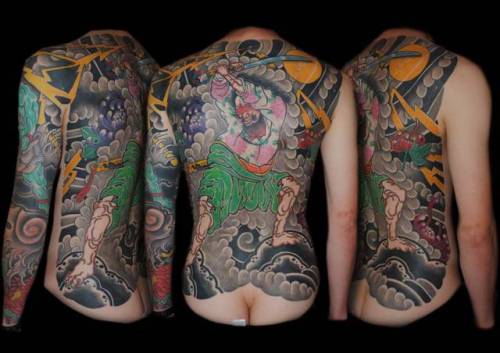 By Bonel, done at Trishula Tattoo, Barcelona.... bonel;backpiece;huge;facebook;japanese;twitter