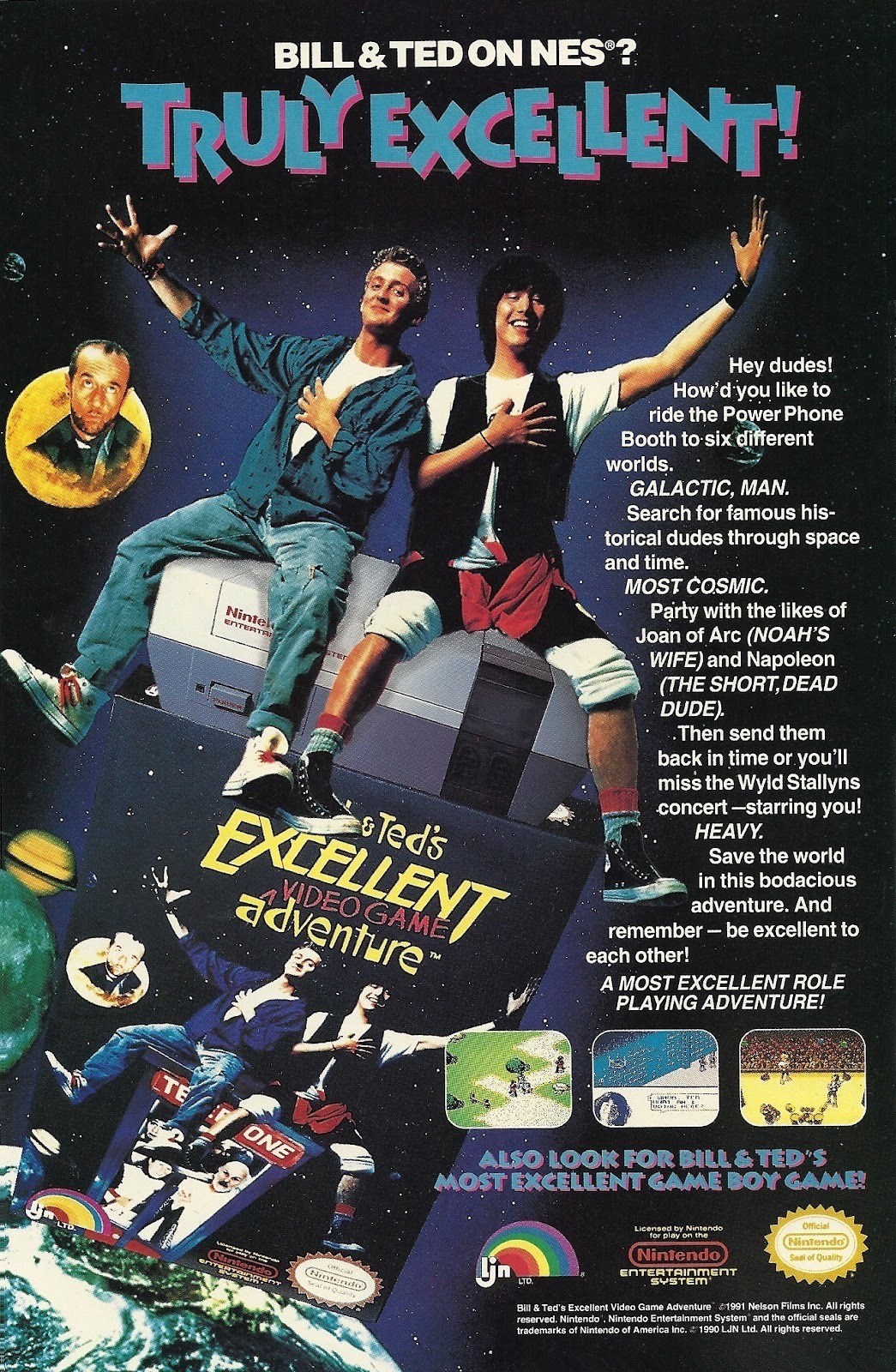 Bill & Ted’s Excellent Video Game Adventure (NES,...