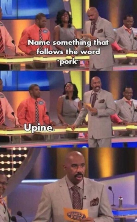 Just some really great “Family Feud” answers.