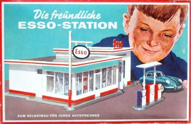 Design is fine. History is mine. — Esso DIY gas station for the model