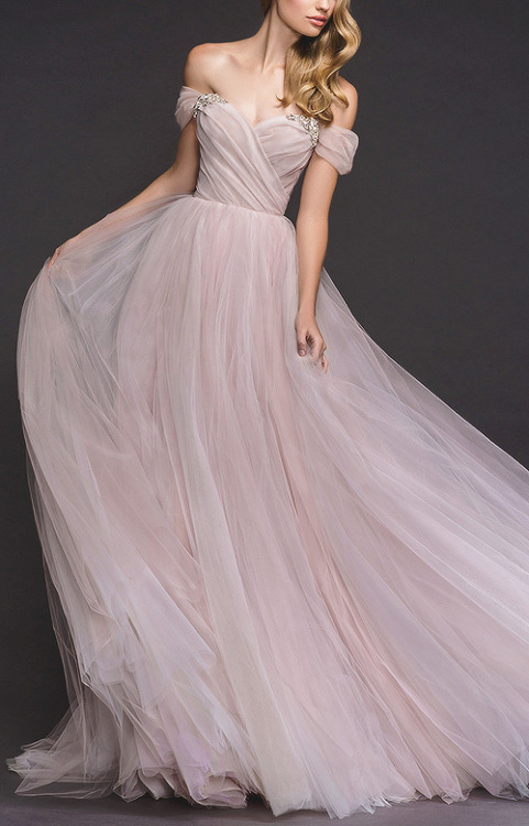 evermore-fashion:Hayley Paige Spring 2018 “Blush” Bridal...