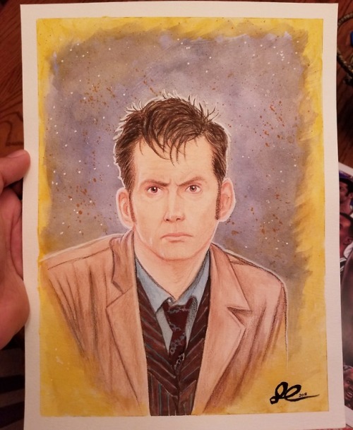 Did a quick David Tennant watercolor to test a few new...