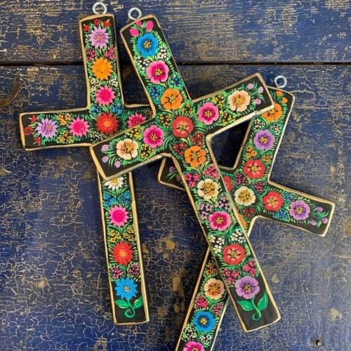 Lacquered crosses from Chiapas back in stock… (at Zinnia Folk Arts, LLC ...