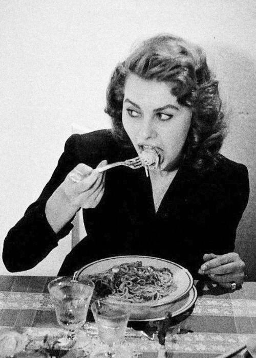 avagardner:“Everything you see I owe to spaghetti.” — Sophia...