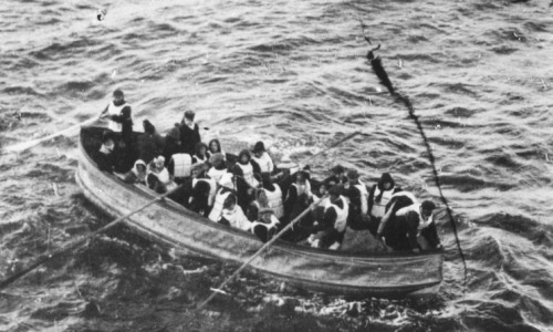 Survivors Of The Titanic Approaching The Carpathia For Those In Peril