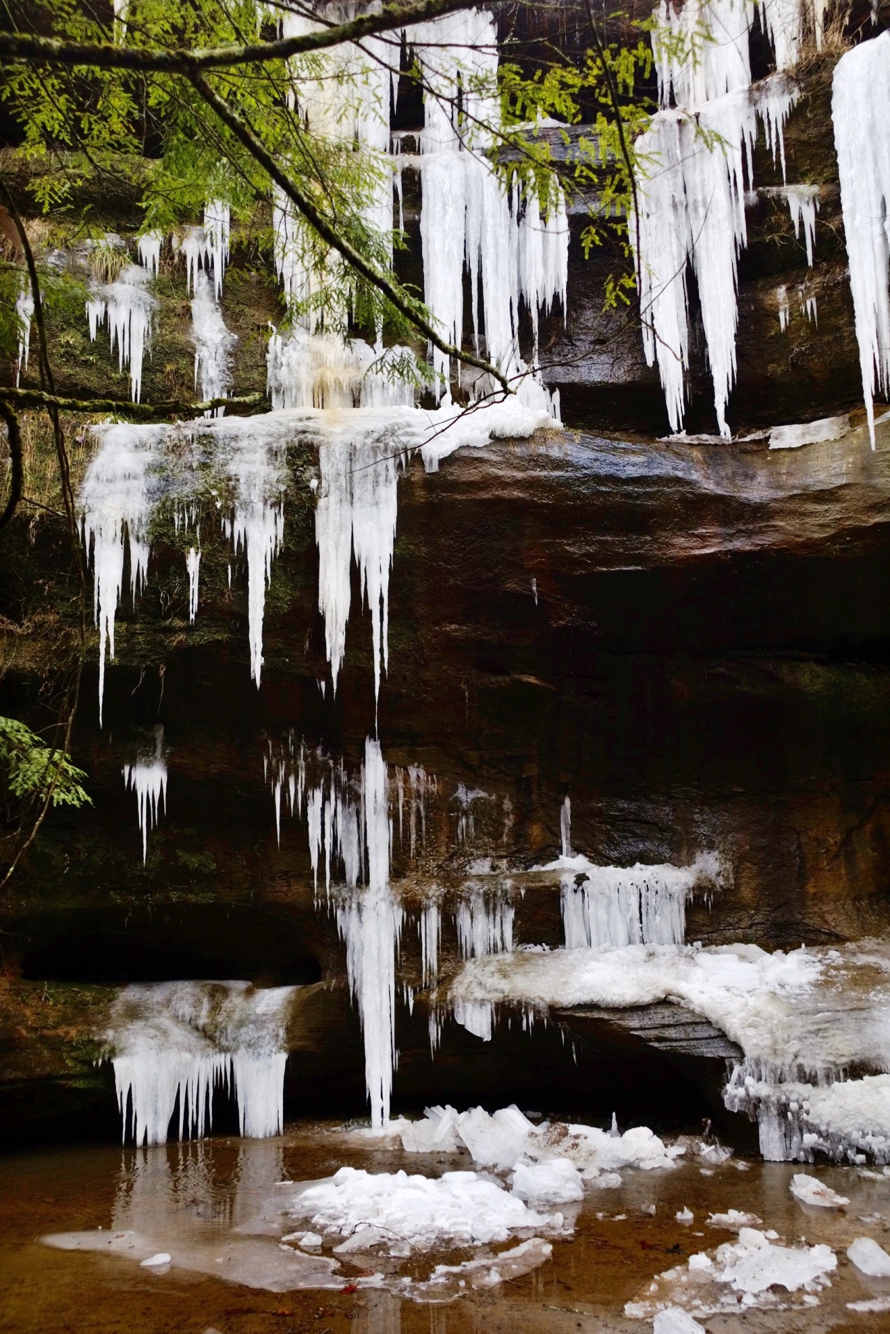 Winter hiking at Hocking Hills State Park