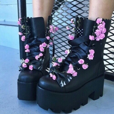 cute goth boots