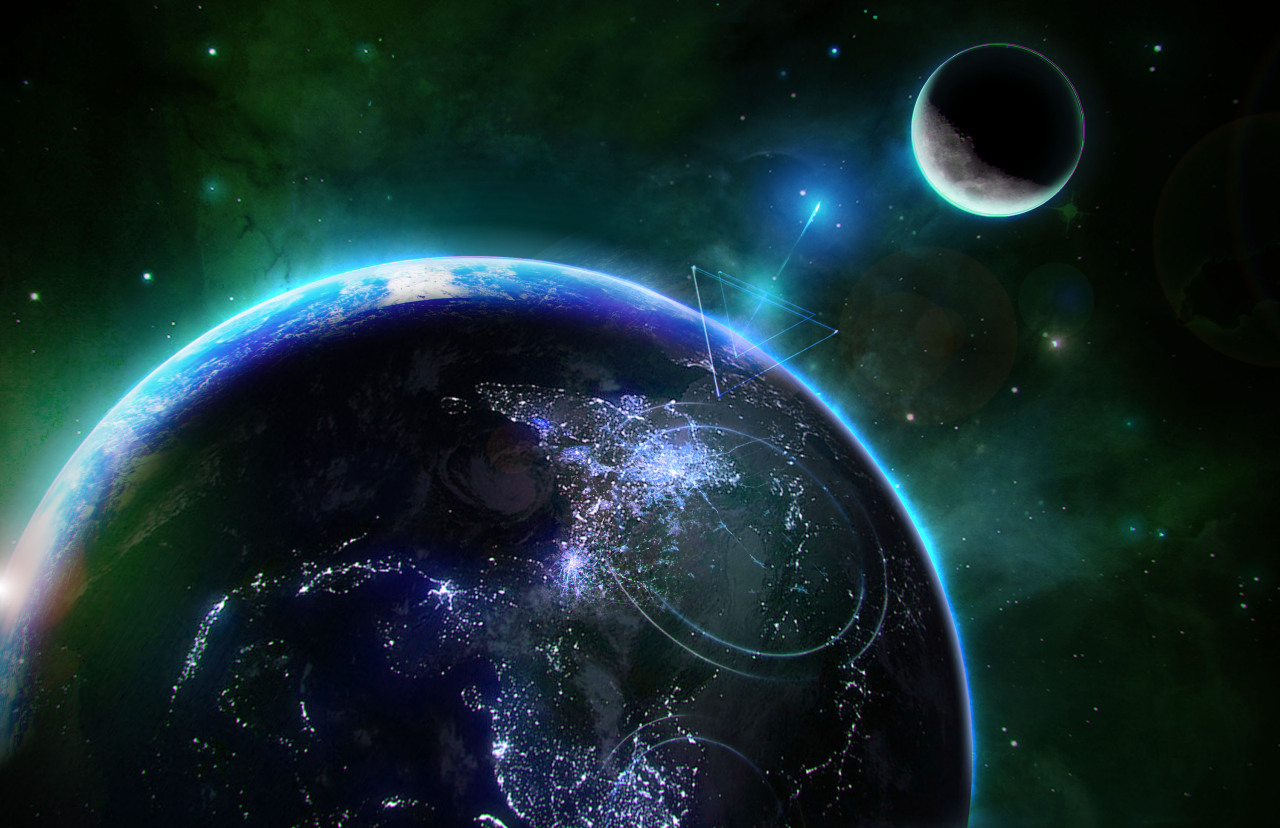 - splash art painting for civilization beyond earth