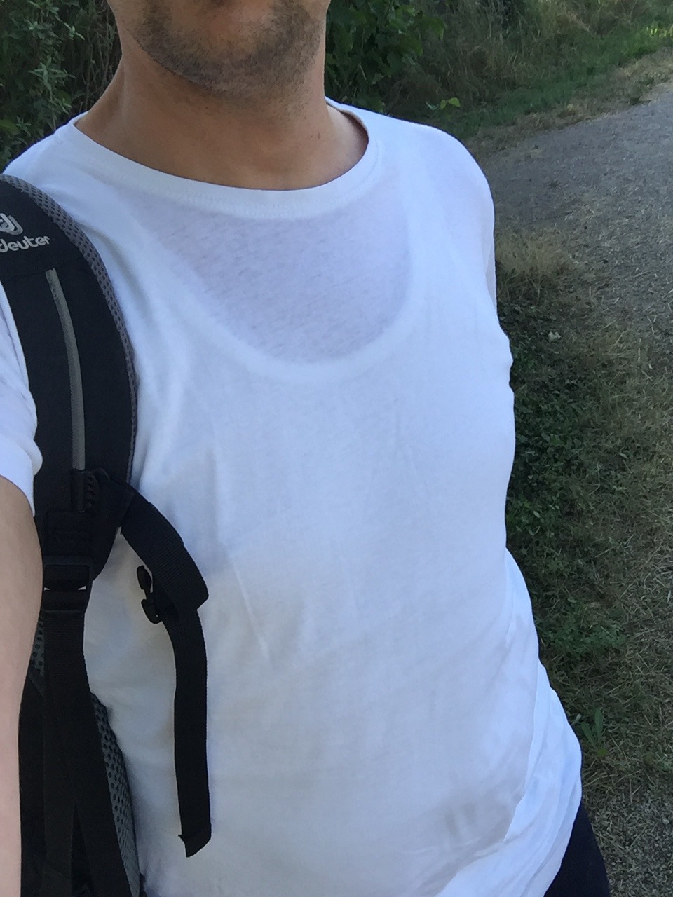 undershirt visible