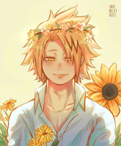 Flower Crown Soft Anime Boy